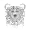 Celtic bear tattoo design idea