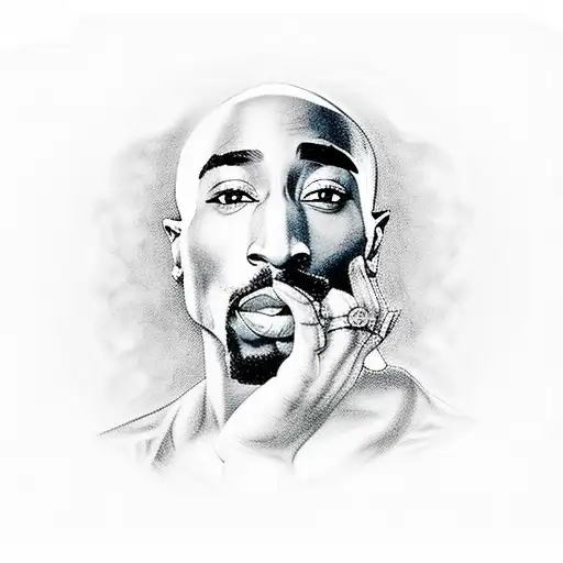 tupac sakur rapero tattoo design idea