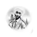 tupac sakur rapero tattoo design idea