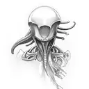 xenomorph  queen tattoo design idea
