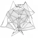 triangle with tree i side tattoo design idea
