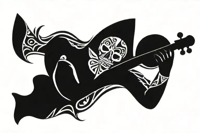 dead mariachi mexican theme  tattoo design idea