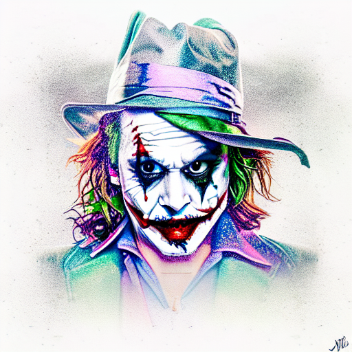 johnny depp joker tattoo design idea