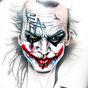 johnny depp joker tattoo design idea