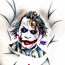 johnny depp joker tattoo design idea