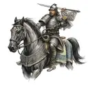  	1.	Warrior: Replace the samurai with a Kazakh batyr. The batyr should wear traditional Kazakh armor, which includes a  tattoo design idea