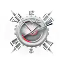 half clock tattoo design idea
