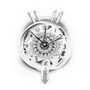 half clock tattoo design idea