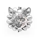 half clock tattoo design idea