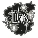 the word LUMOS  tattoo design idea