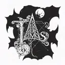the word LUMOS  tattoo design idea