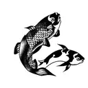 pez koi tattoo design idea