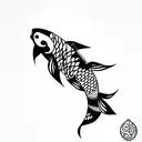 pez koi tattoo design idea