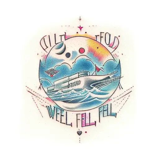 I wanna feel it all, joy, pain and sky tattoo design idea