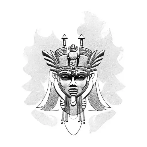 Osiris god tattoo design idea