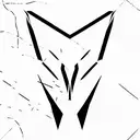 hawk face geometric  tattoo design idea