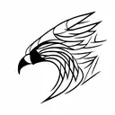 hawk geometric  tattoo design idea