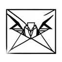 hawk geometric  tattoo design idea