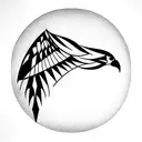 hawk geometric  tattoo design idea