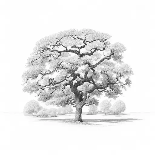 oak tree  tattoo design idea