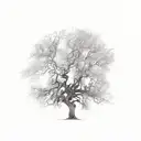 dead oak tree  tattoo design idea