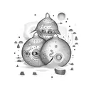 triplets tattoo design idea