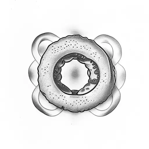 A memorial tattoo for a deceased baker, with a donut and a calendar marking the date of their passing tattoo design idea