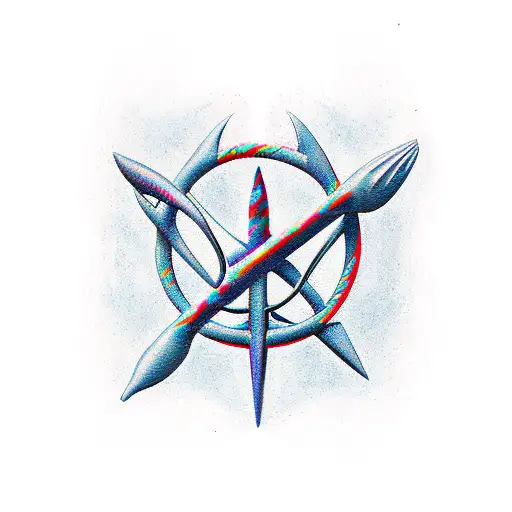 Trident tattoo design idea