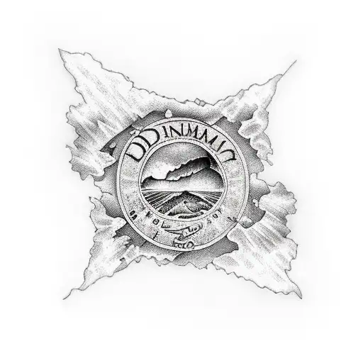 dominican republic island theme tattoo design idea