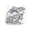 dominican republic island theme tattoo design idea