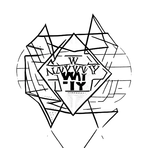 Word "Always" with The letter A in Harry Potter deathly hallows' style tattoo design idea