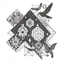 evolution and space themed tattoo tattoo design idea