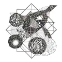 evolution and space themed tattoo tattoo design idea