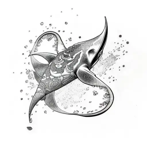 manta ray tattoo design idea