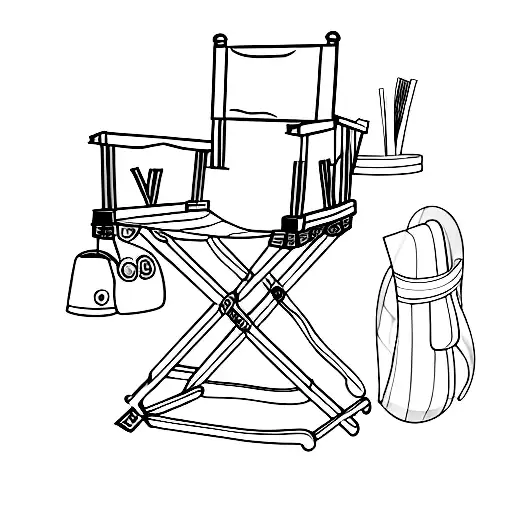 A director's chair transformed into a luxurious bathtub tattoo design idea