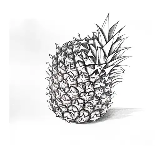 Pineapple tattoo design idea