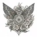 negative space tattoo for the word yarrisha zie tattoo design idea
