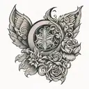 negative space tattoo for the word yarrisha zie tattoo design idea