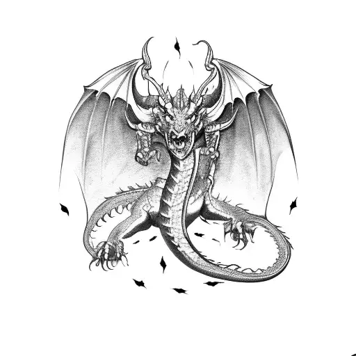 Dragon, Taurus tattoo design idea