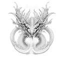 dragon and taurus tattoo design idea