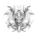 dragon and taurus tattoo design idea