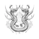 dragon and taurus tattoo design idea