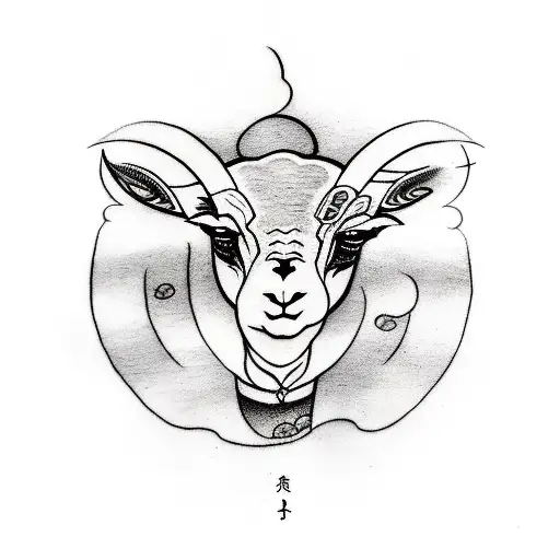 lamb tattoo design idea