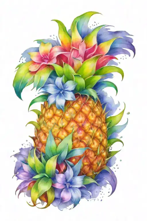 pineapple tattoo design idea