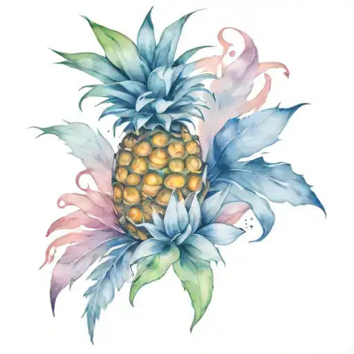 pineapple tattoo design idea