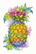 pineapple tattoo design idea