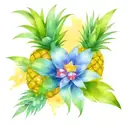 pineapple his and hers tattoo design idea