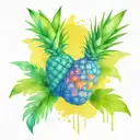 pineapple his and hers tattoo design idea