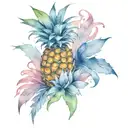 pineapple tattoo design idea
