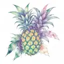 pineapple tattoo design idea